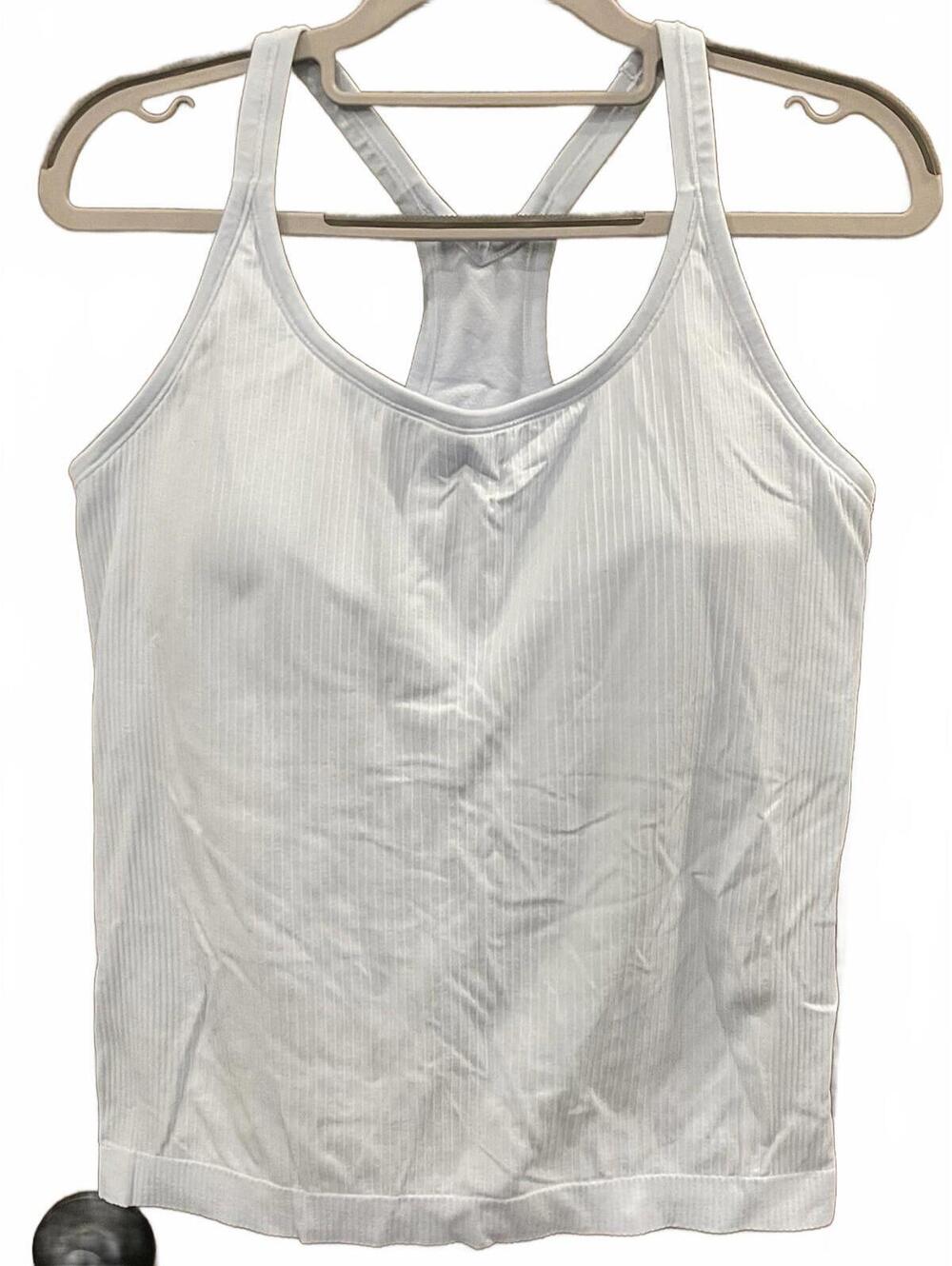 Arizona Jean Co Womens Blue Padded Bra Athletic Tank Size XL ( Frayed On Back)